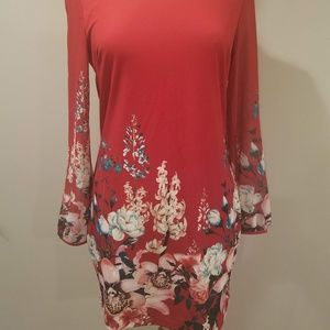 Red Floral Party Dress
